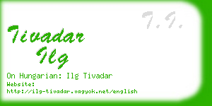 tivadar ilg business card